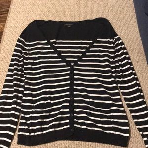 Banana Republic Black and White Striped Sweater